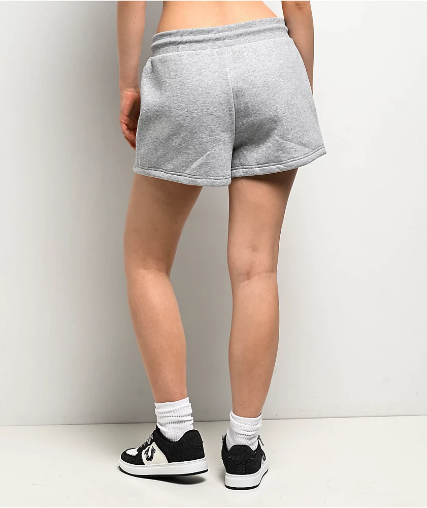 True Religion Patched Grey Sweat Shorts