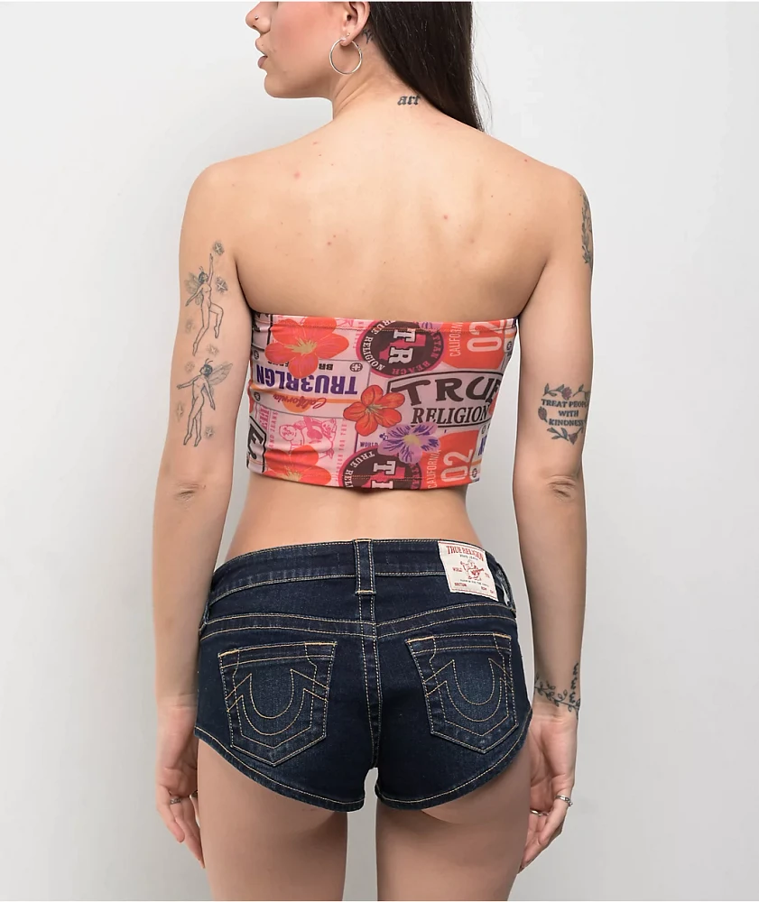 True Religion Printed Mesh Tube Top