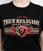True Religion Racer Black Crop T-Shirt