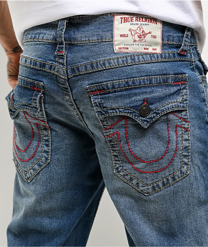 True Religion Ricky Big T Flap Straight Bond St Medium Wash Jeans