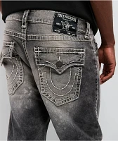 True Religion Ricky Faded Super T Grey Wash Straight Leg Jeans