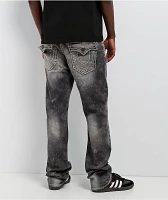 True Religion Ricky Faded Super T Grey Wash Straight Leg Jeans