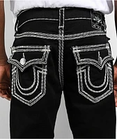 True Religion Ricky Super QT Body Rinse Black Straight Leg Jeans