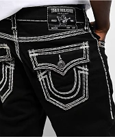 True Religion Ricky Super QT Body Rinse Black Straight Leg Jeans