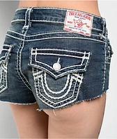 True Religion Super T Flap Moondaisy Spicy Shorts