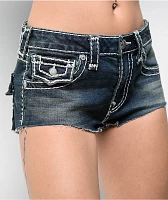 True Religion Super T Flap Moondaisy Spicy Shorts