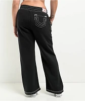 True Religion Super T Fleece Black Sweatpants