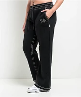 True Religion Super T Fleece Black Sweatpants