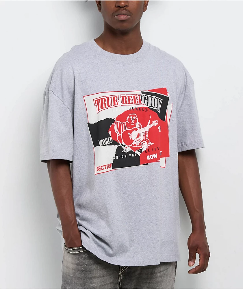 True Religion Torn Grey T-Shirt
