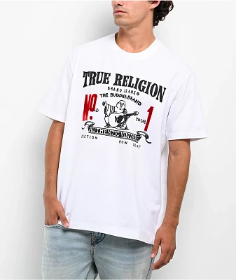 True Religion Vintage No.1 White Heavyweight T-Shirt