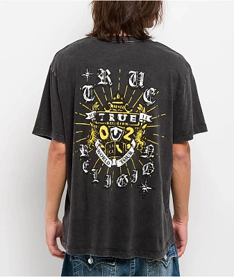 True Religion Vintage Shining Crest Black Wash T-Shirt
