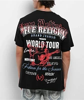 True Religion World Tour Logo Black T-Shirt
