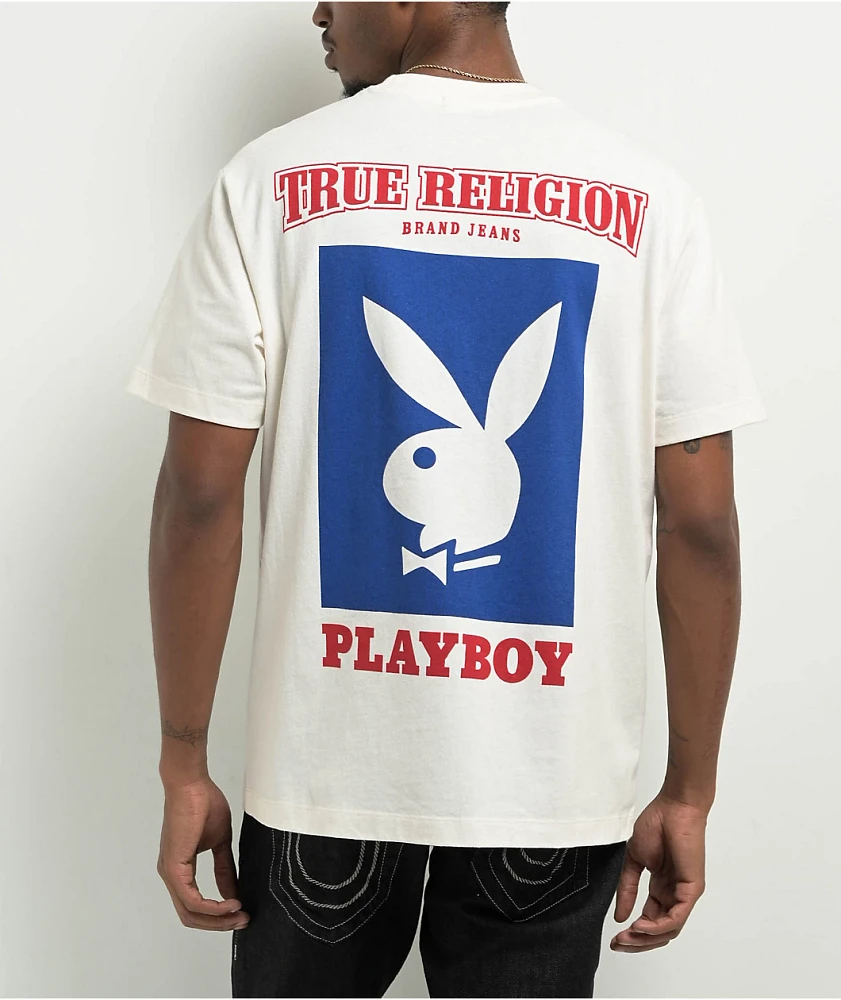 True Religion x Playboy Tails You Win Cream T-Shirt