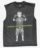 UFC Hasbulla Lone Wolf Black Wash Tank Top