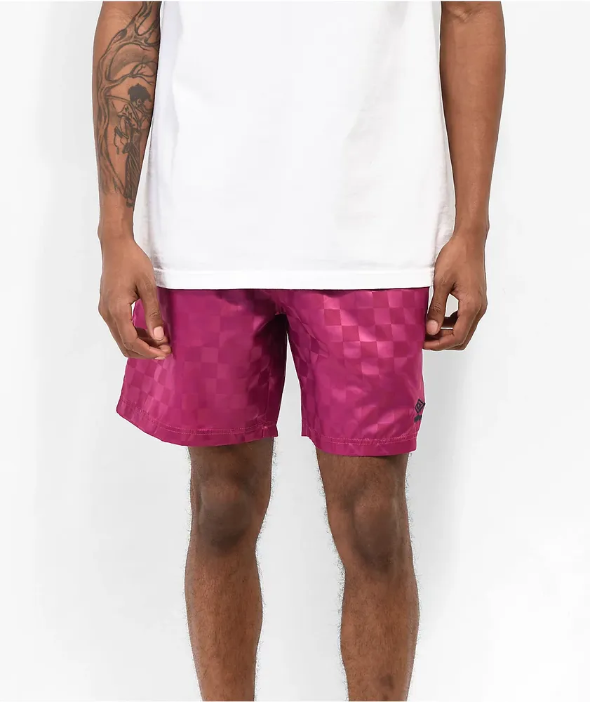 Umbro Magenta Checker Shorts