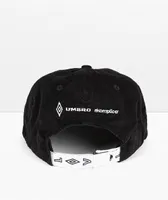 Umbro x Akomplice Dove Black Corduroy Strapback Hat