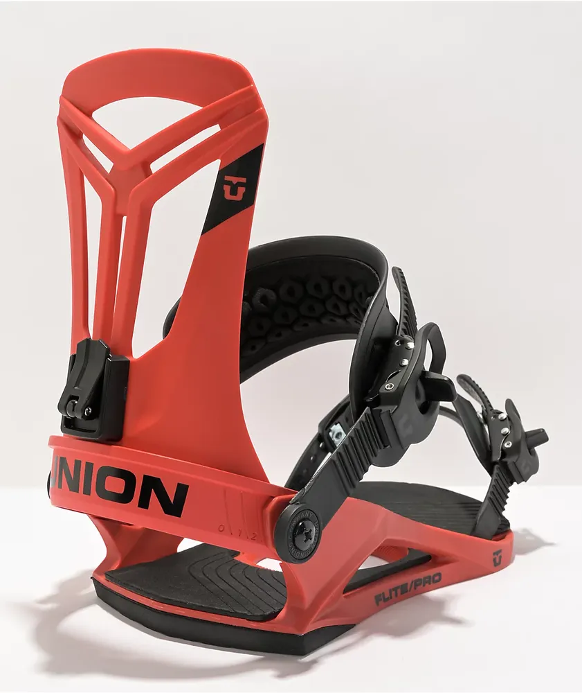 Union Flite Pro Red Snowboard Bindings 2023