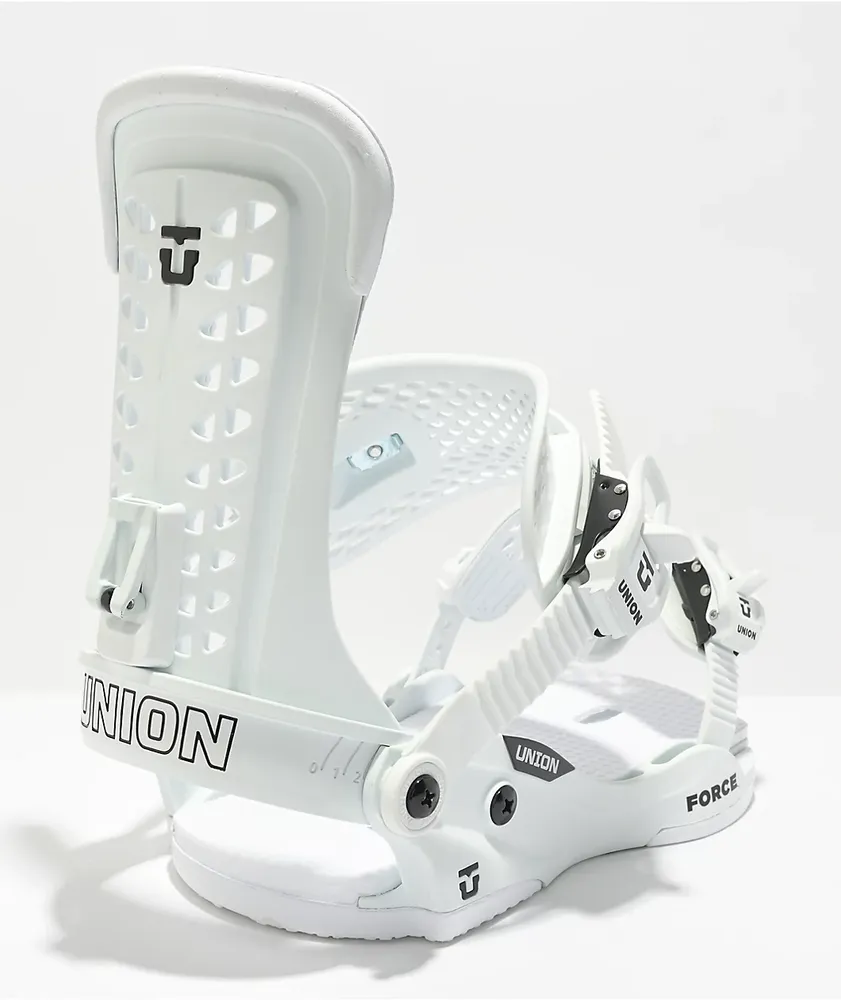 Union Force White Snowboard Bindings 2023