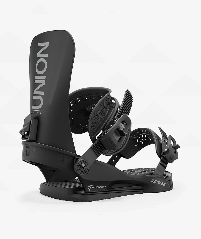 Union STR Black Snowboard Bindings 2025