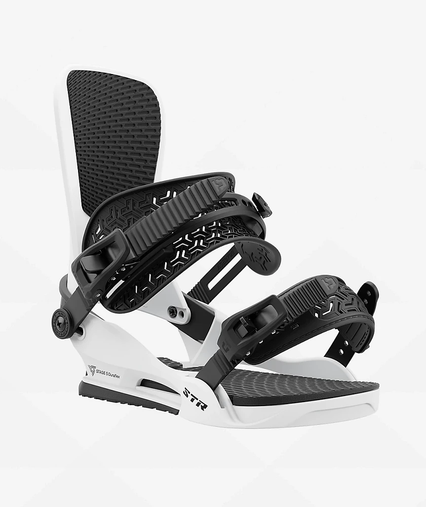 Union STR White Snowboard Bindings 2025