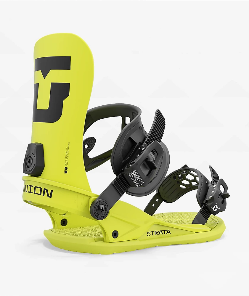 Union Strata Acid Green Snowboard Bindings 2025