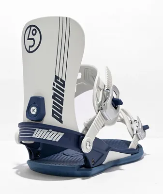 Union x Public Strata White & Blue Snowboard Bindings