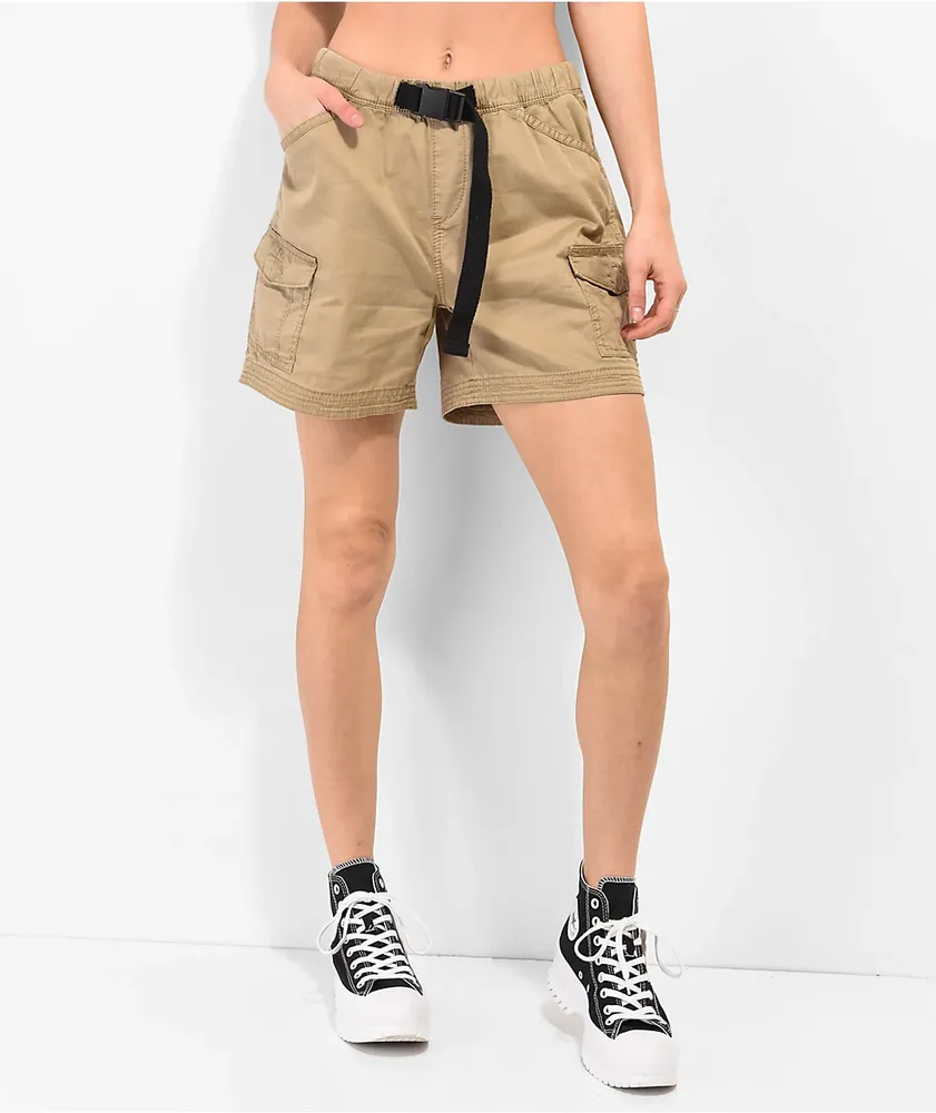 Unionbay Chase Brown Belted Utility Shorts