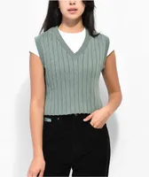 Unionbay Lizzie Green Sweater Vest