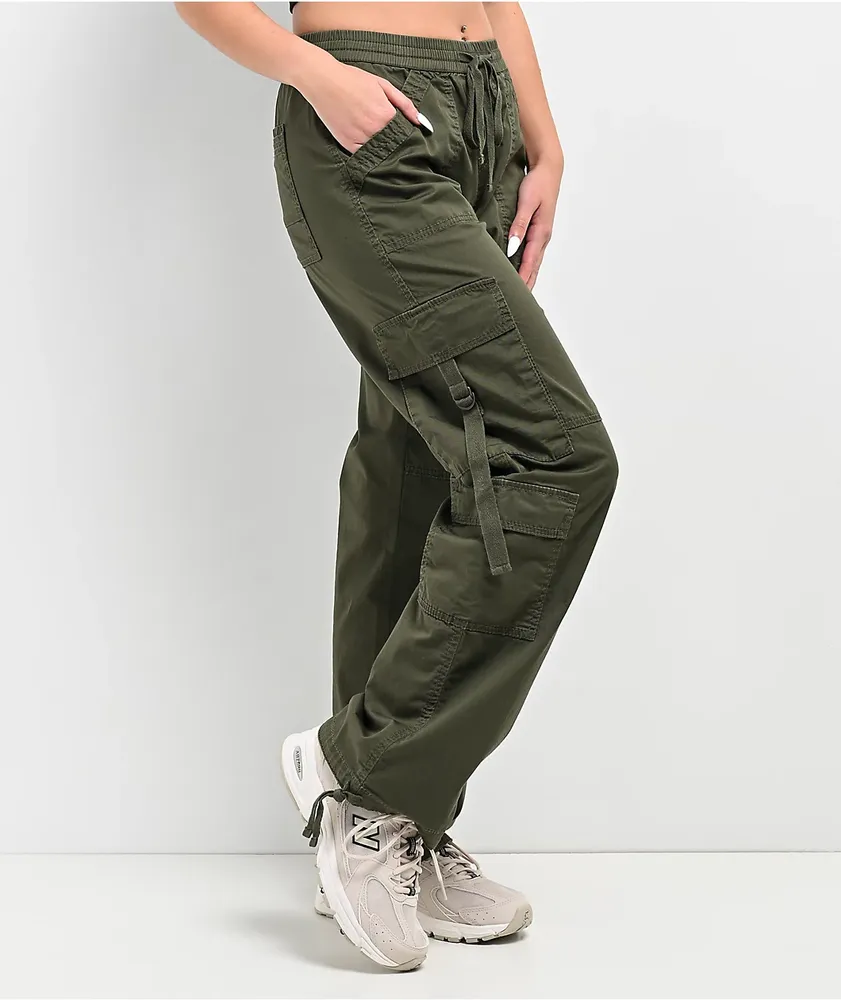 Empyre Creager Olive Green Cargo Jogger Pants