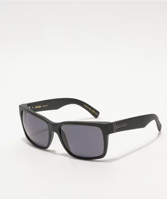 VONZIPPER Elmore Black Satin & Grey Polarized Sunglasses