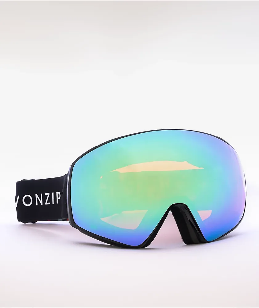 VONZIPPER Jetpack Black Gloss & Stellar Chrome Snowboard Goggles