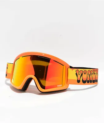 VONZIPPER John Jackson Cleaver Orange & Fire Chrome Snowboard Goggles 