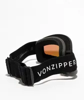 VONZIPPER Trike Black Satin & Stellar Chrome Snowboard Goggles