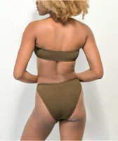 VYB Kimmy Brown High Leg Bikini Bottom