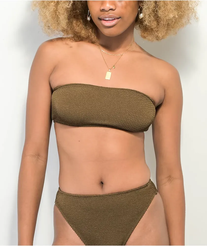 VYB Reckless Brown Bandeau Bikini Top