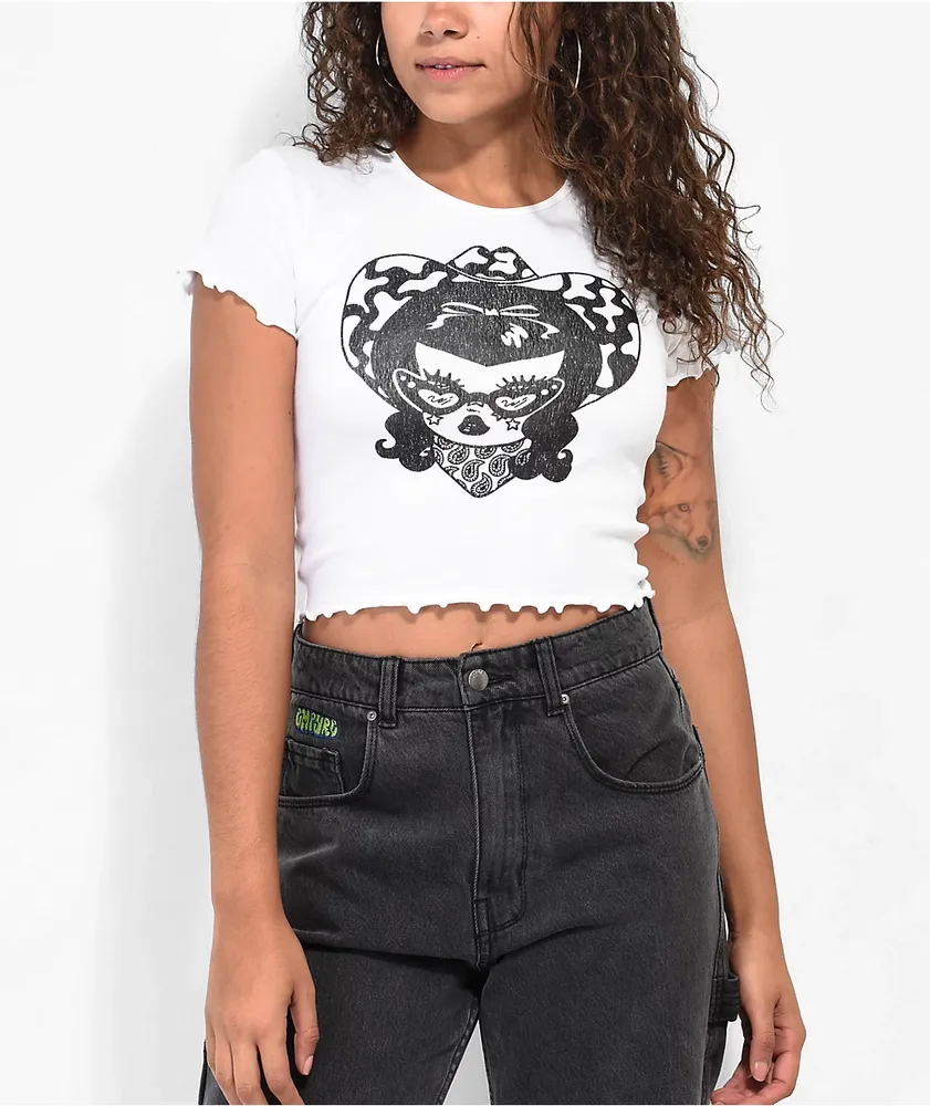 Irresistible Babe Faux Leather Crop Top