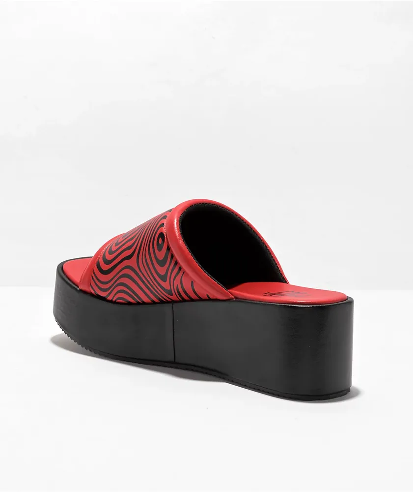 Valfre Lucyd Dreams Red & Black Sandals