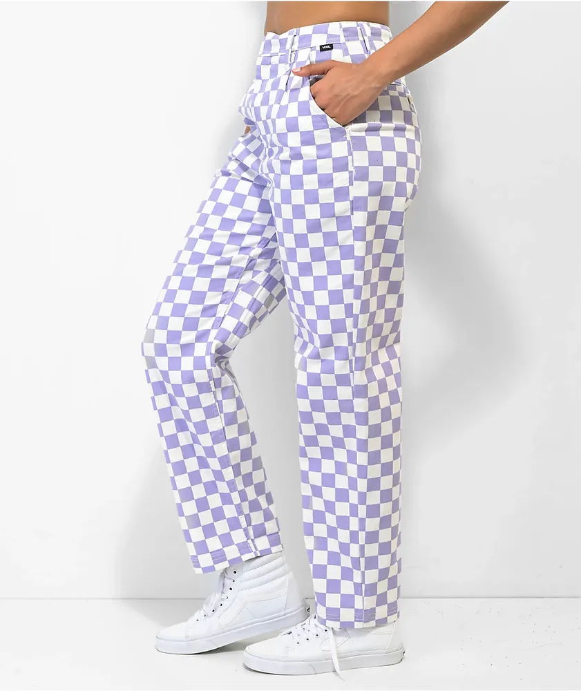 Vans Armanto II Purple & White Checkered Skate Pants