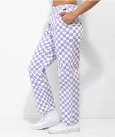 Vans Armanto II Purple & White Checkered Skate Pants