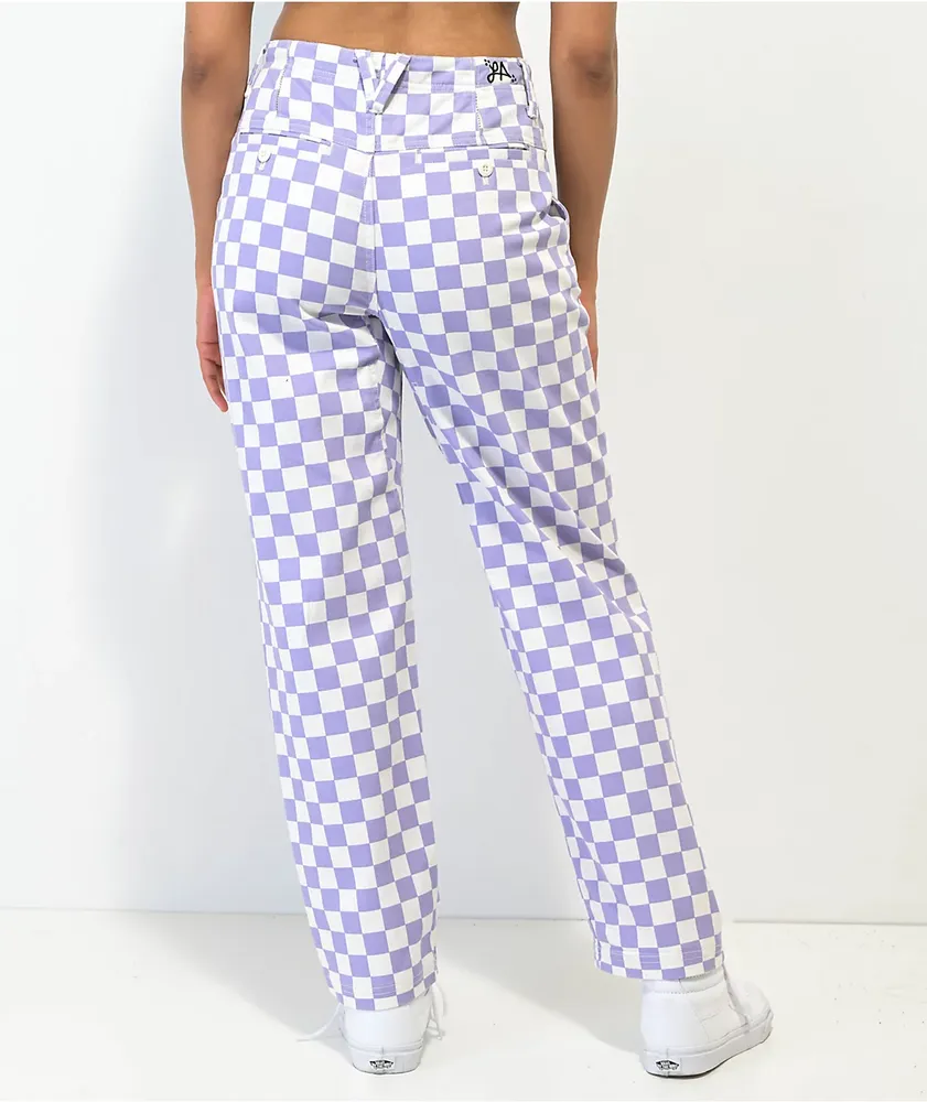 Vans Armanto II Purple & White Checkered Skate Pants