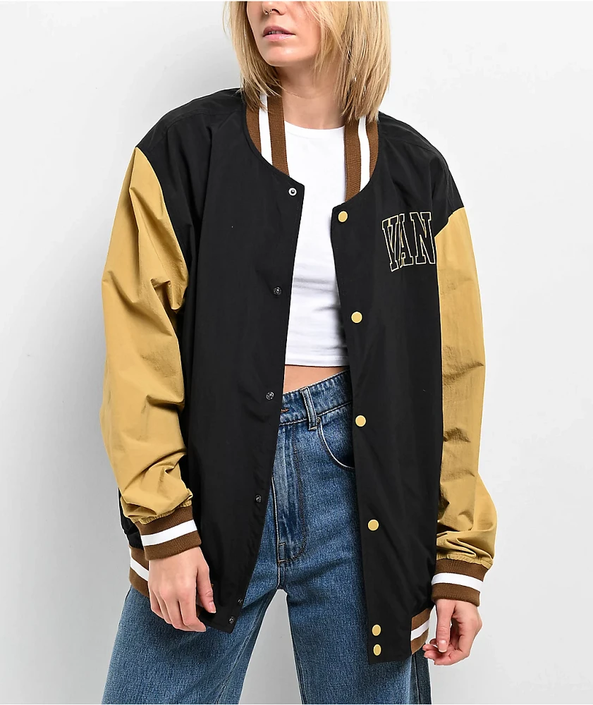 Vans Athletic Prep Black & Antelope Bomber Jacket