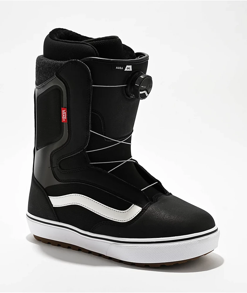 Vans Aura OG Black & White Snowboard Boots