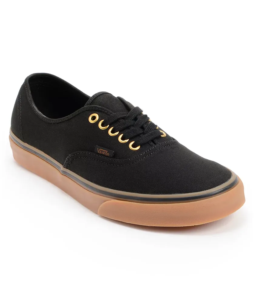 Vans Authentic Black & Gum Skate Shoes