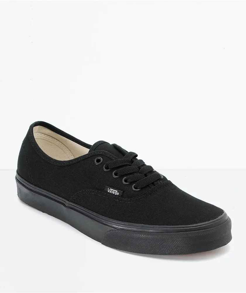 Vans Authentic Black and White Canvas Skate Shoes