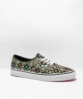 Vans Authentic Dia De Muertos Glow In The Dark Black & White Skate Shoes