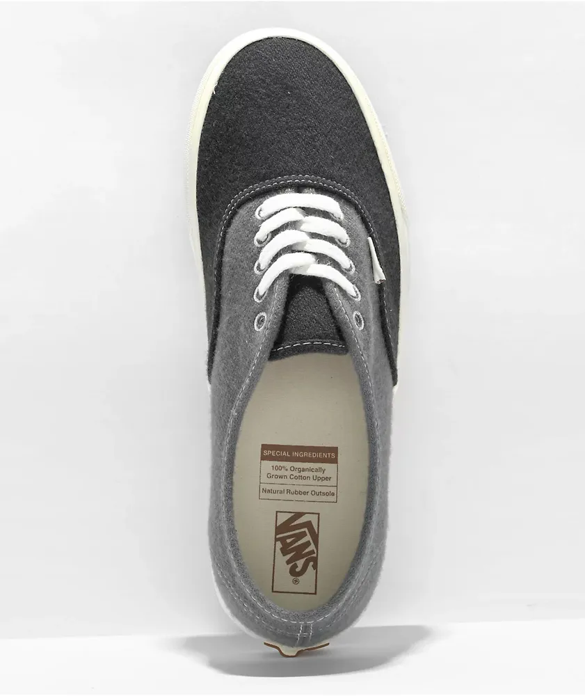 Vans Authentic Eco Theory Charcoal & Grey Wool Skate Shoes