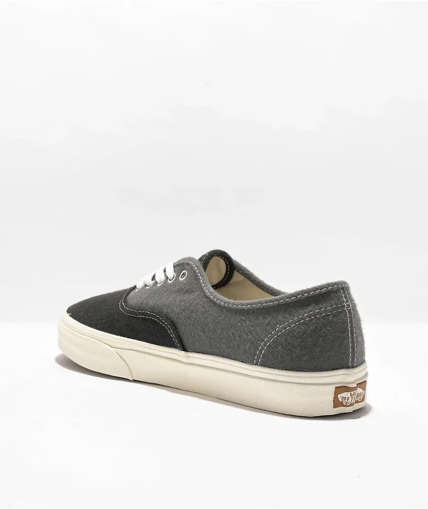 Vans Authentic Eco Theory Charcoal & Grey Wool Skate Shoes