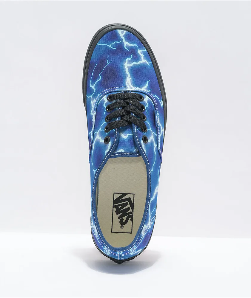 Vans Authentic Lightning Blue & Black Skate Shoes