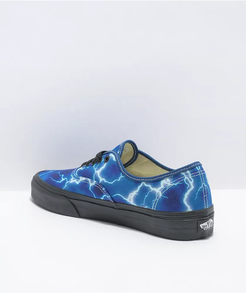 Vans Authentic Lightning Blue & Black Skate Shoes