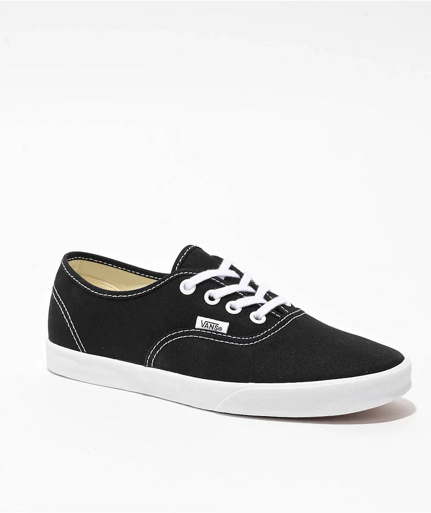 Vans Authentic Lowpro Black & White Skate Shoes